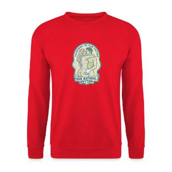 Our natural rhythm of love - Unisex Sweatshirt - red - Front - Alina (178cm) & Michal (187cm)
