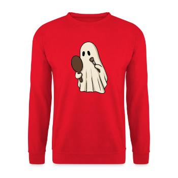 Geist macht sich bereit - Unisex Pullover - Rot - Vorne - Alina (178cm) & Michal (187cm)
