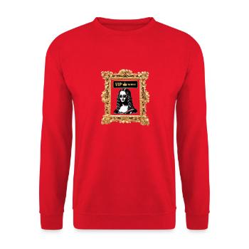 VIP Mona Lisa Luxusrahmen - Unisex Pullover - Rot - Vorne - Alina (178cm) & Michal (187cm)