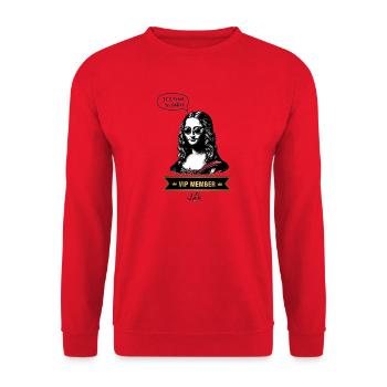 VIP Mona Lisa Party Edition - Unisex Pullover - Rot - Vorne - Alina (178cm) & Michal (187cm)