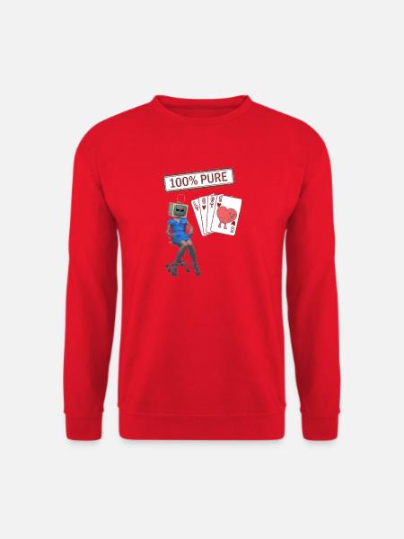 TechHeart Liebeskarten - Unisex Pullover - Rot