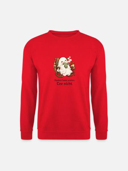 Kleine Teepause für große Geiste - Unisex Pullover - Rot