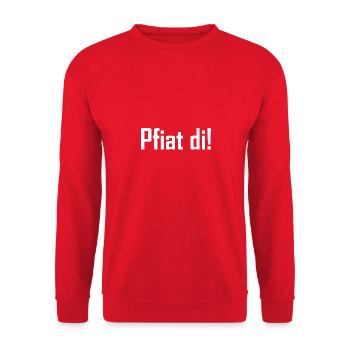 Pfiat di – Dein Herz schlägt für das Bairische - Unisex Pullover - Rot - Vorne - Alina (178cm) & Michal (187cm)