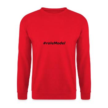 #roleModel - Unisex Pullover - Rot - Vorne - Alina (178cm) & Michal (187cm)