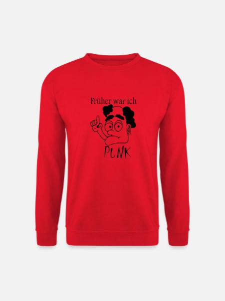 Alter Punk mit Glatze - Unisex Pullover - Rot