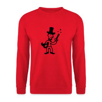 Magician - Line - Unisex Sweatshirt - red - Front - Alina (178cm) & Michal (187cm)