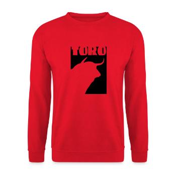 toro 4 - Sweat-shirt Unisexe - rouge - Devant - Alina (178cm) & Michal (187cm)