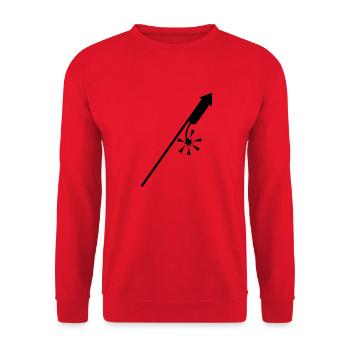 feuerwerk_f1 - Unisex Pullover - Rot - Vorne - Alina (178cm) & Michal (187cm)