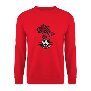 soccer football sports logo eagle eagle adler - Unisex Sweatshirt - red - Front - Alina (178cm) & Michal (187cm)