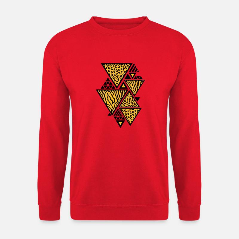 Modèle de Triangle (Tiger / Leopard) - Sweat-shirt Unisexe - rouge