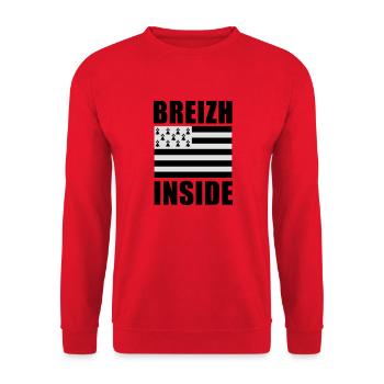Breizh inside drapeau - Sweat-shirt Unisexe - rouge - Devant - Alina (178cm) & Michal (187cm)