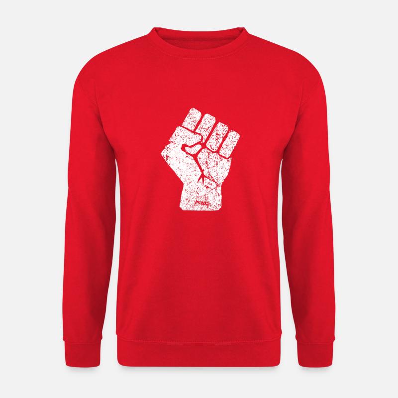 Erhöhte Faust Symbol - Unisex Pullover - Rot