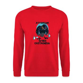 Grèbe Castagneux - Sweat-shirt Unisexe - rouge - Devant - Alina (178cm) & Michal (187cm)