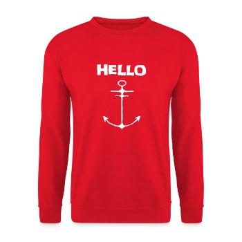 Hello Bojour - Unisex Sweatshirt - red - Front - Alina (178cm) & Michal (187cm)