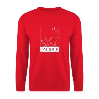 Dadasaurus - Unisex Pullover - Rot - Vorne - Alina (178cm) & Michal (187cm)