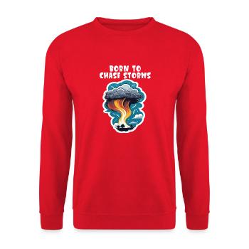 T-Shirt Sturmjäger Né pour chasser les tempêtes - Sweat-shirt Unisexe - rouge - Devant - Alina (178cm) & Michal (187cm)