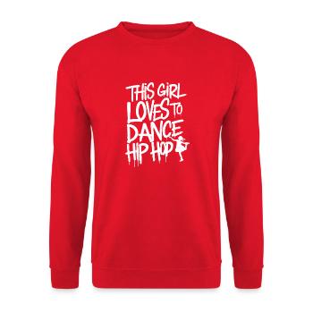 La danse hip-hop, c’est sa vie - Sweat-shirt Unisexe - rouge - Devant - Alina (178cm) & Michal (187cm)