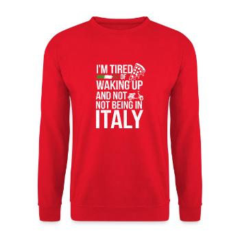 Italy in the heart - Unisex Sweatshirt - red - Front - Alina (178cm) & Michal (187cm)