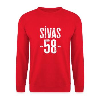Sivas 58 – Tradition et histoire de la Turquie - Sweat-shirt Unisexe - rouge - Devant - Alina (178cm) & Michal (187cm)