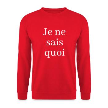 Je Ne Sais Quoi Bold - Sweat-shirt Unisexe - rouge - Devant - Alina (178cm) & Michal (187cm)