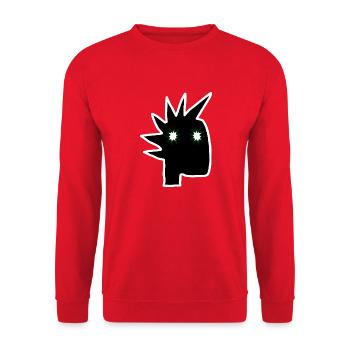 Streetart, direkt von der Straße - Unisex Pullover - Rot - Vorne - Alina (178cm) & Michal (187cm)