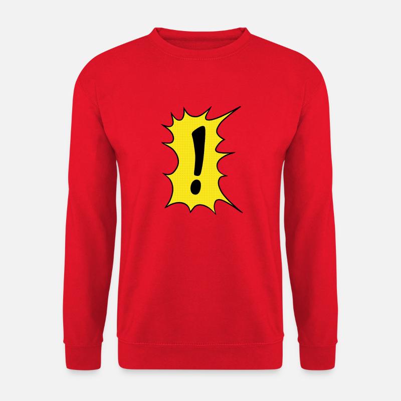 Das Ausrufezeichen im Comic Stil - Unisex Pullover - Rot