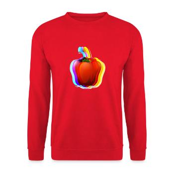 Habanero,chilli, colorful, gradient,shine - Unisex Sweatshirt - red - Front - Alina (178cm) & Michal (187cm)