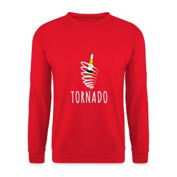 Tornado entzünden Mallorca Bier - Unisex Pullover - Rot - Vorne - Alina (178cm) & Michal (187cm)