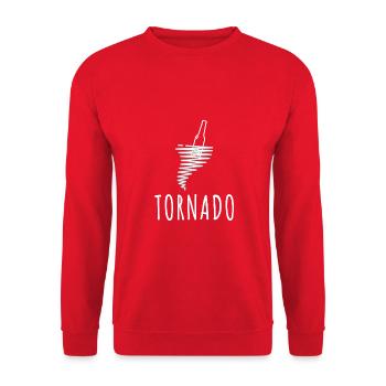 Tornado entzünden Mallorca Bier - Unisex Pullover - Rot - Vorne - Alina (178cm) & Michal (187cm)