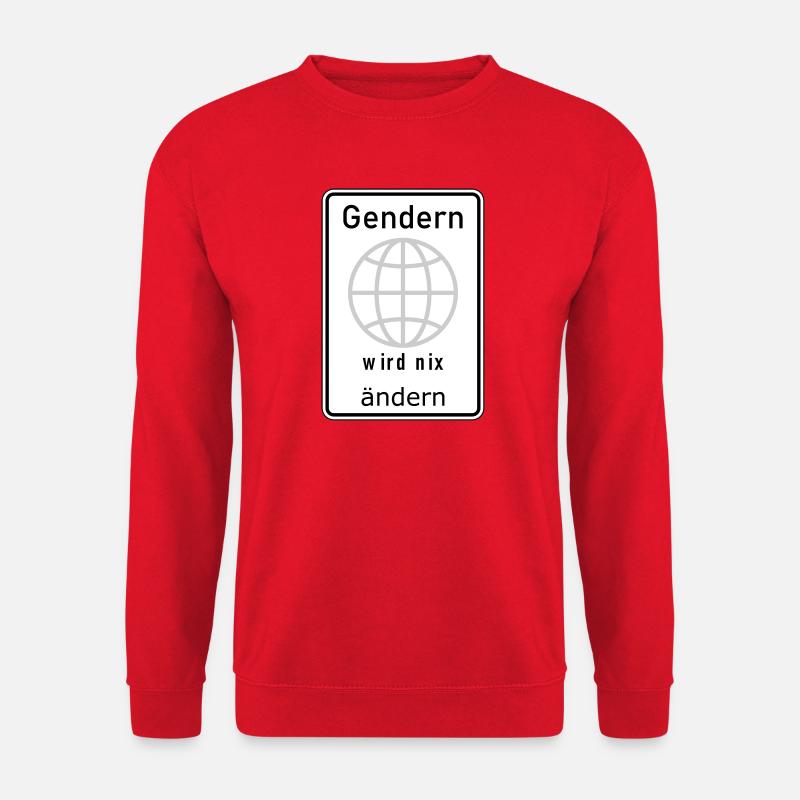Gendern wird nix ändern - Unisex Pullover - Rot