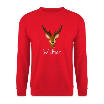 Wildtier - Unisex Pullover - Rot - Vorne - Alina (178cm) & Michal (187cm)