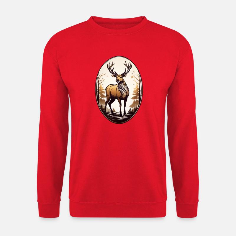 Rentier - Unisex Pullover - Rot