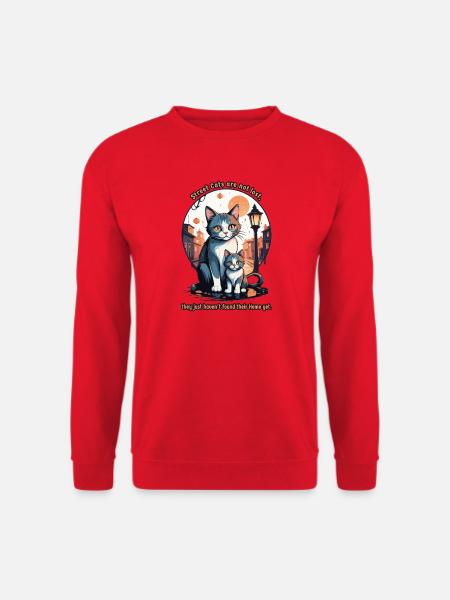 Chats des rues mignons - Sweat-shirt Unisexe - rouge