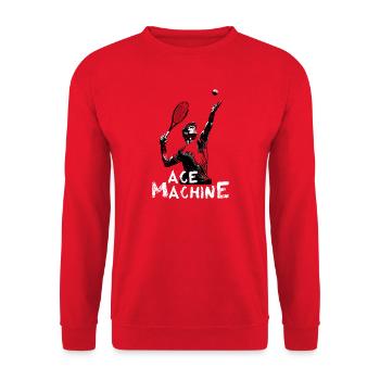Ace Machine Tennis Winner meilleur Serv - Sweat-shirt Unisexe - rouge - Devant - Alina (178cm) & Michal (187cm)