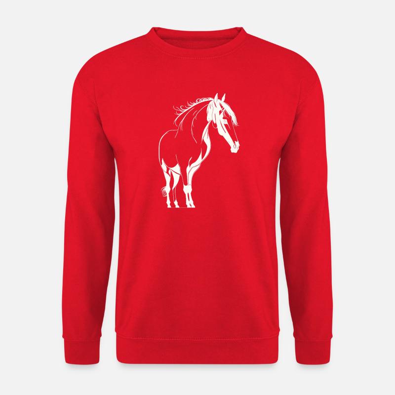Cheval majestueux - Sweat-shirt Unisexe - rouge