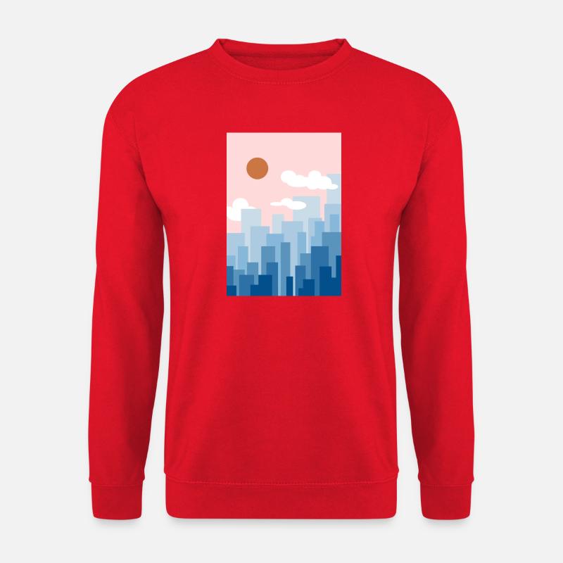 Skyline rosa - Unisex Pullover - Rot
