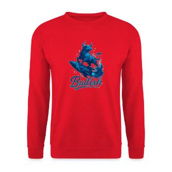 Stock Bull Bull Chart Profit Raktete Gift - Sweat-shirt Unisexe - rouge - Devant - Alina (178cm) & Michal (187cm)