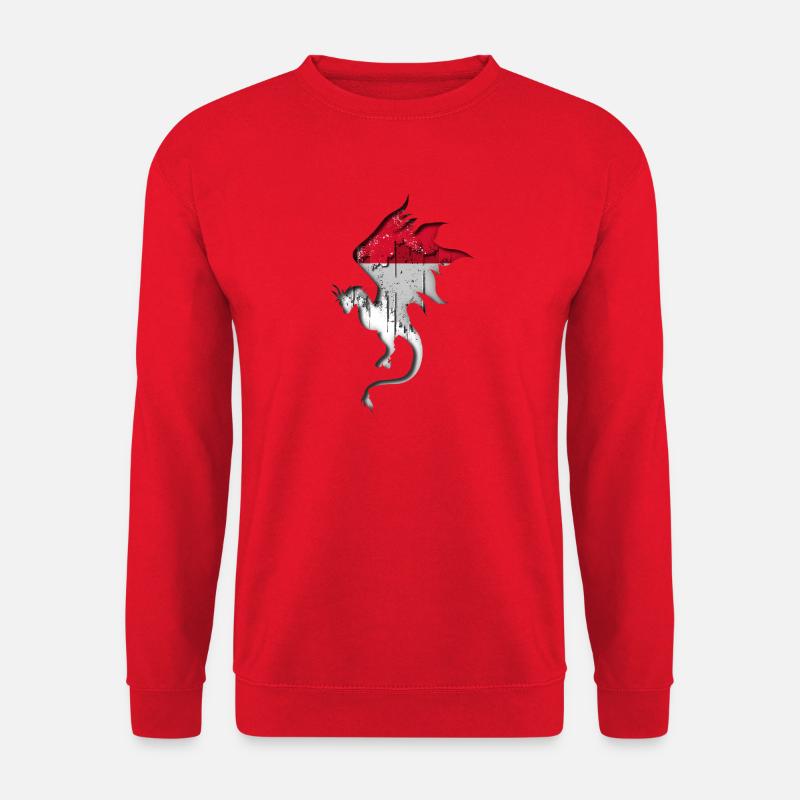 Indonesische Flagge - Drag Silhouette - Unisex Pullover - Rot