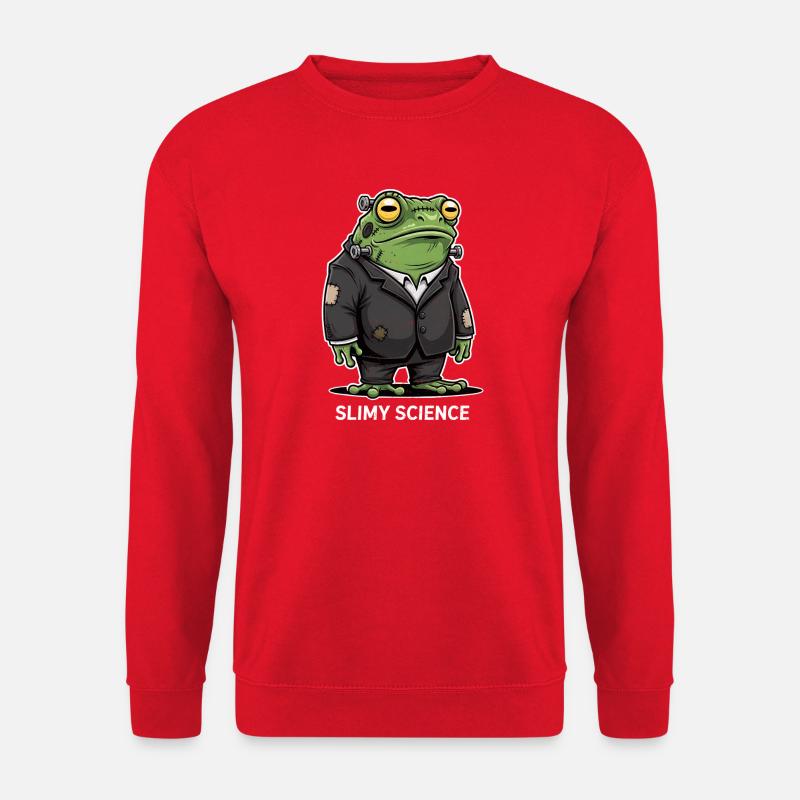 Frog scientist in suit Halloween - Unisex Sweatshirt - red