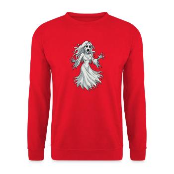 La femme Scream Edvard Munch - Sweat-shirt Unisexe - rouge - Devant - Alina (178cm) & Michal (187cm)