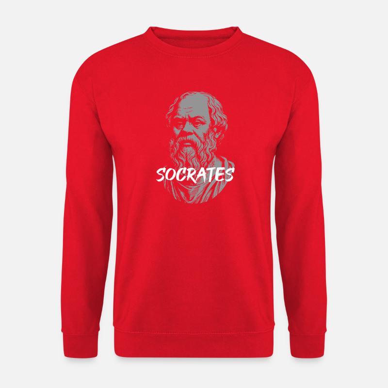 Socrates Ancient Philosopher Portrait - Unisex Sweatshirt - red