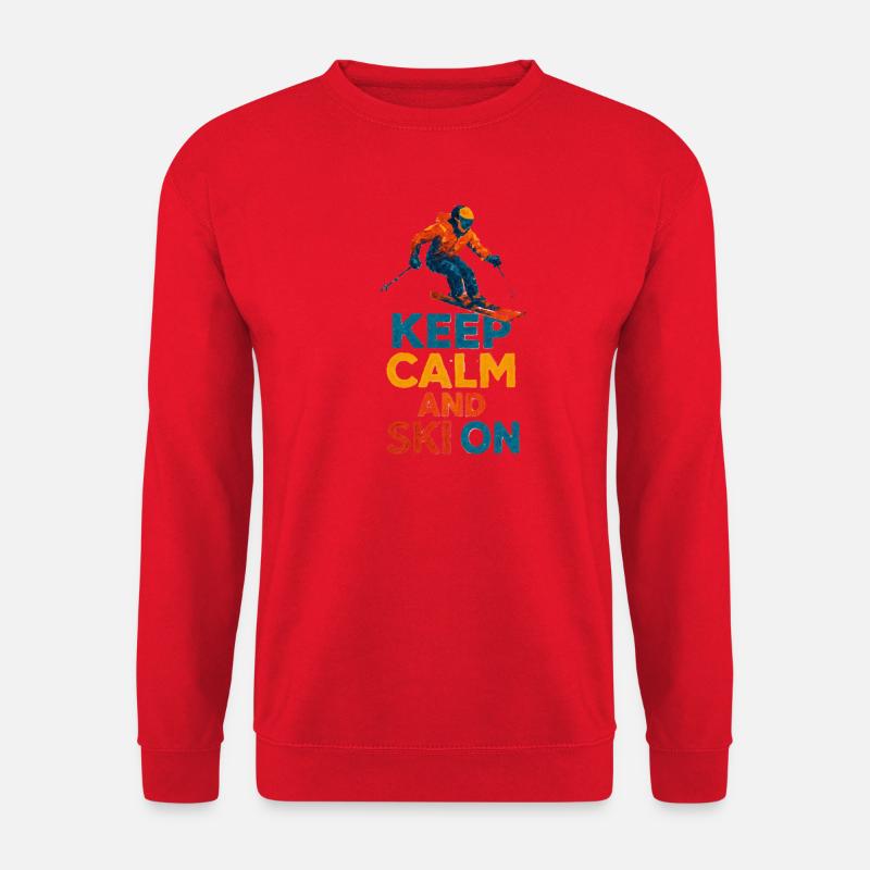 Skifahren | Skifahrer | Berg - Unisex Pullover - Rot