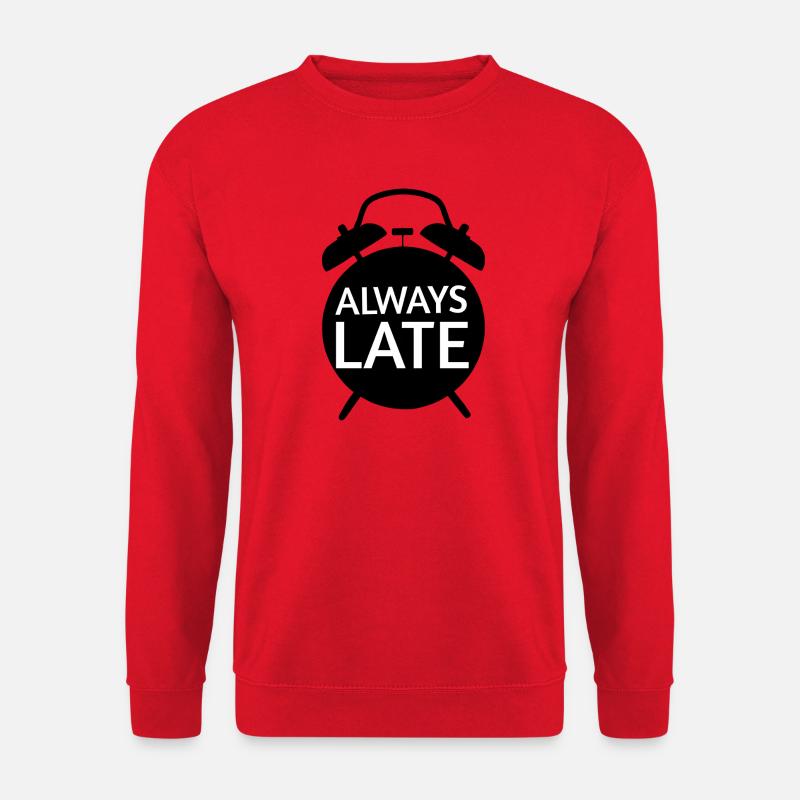Immer Zu Spät Monochrom Bold - Unisex Pullover - Rot