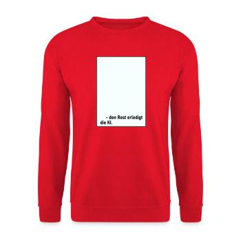 Rest AI - Unisex Sweatshirt - red - Front - Alina (178cm) & Michal (187cm)