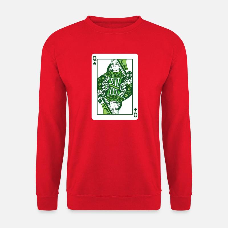 Queen Of Shamrock St Patrick's Irish - Unisex Pullover - Rot