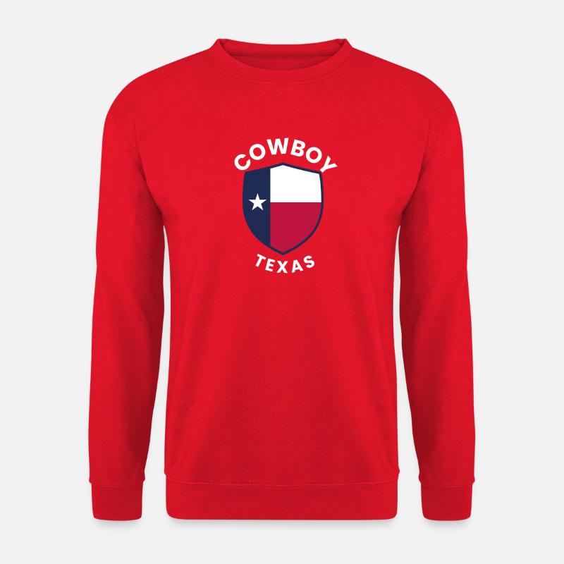 Cowboy Texas Shield Design graphique - Sweat-shirt Unisexe - rouge