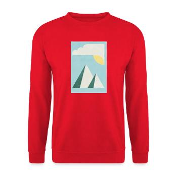Mountains - Unisex Sweatshirt - red - Front - Alina (178cm) & Michal (187cm)