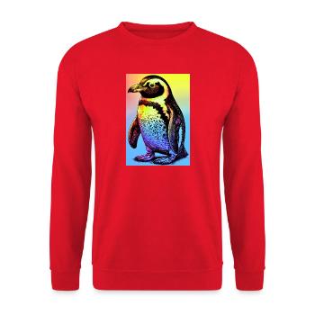 pingouin - Sweat-shirt Unisexe - rouge - Devant - Alina (178cm) & Michal (187cm)