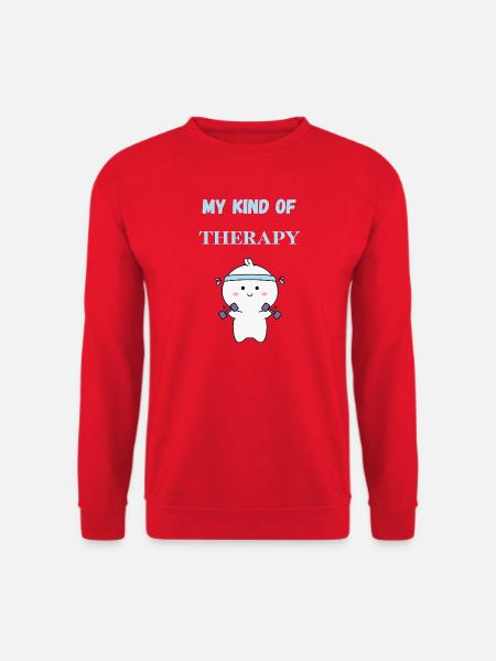 My kind of therapy T-Shirt Kanninchen Geschenk - Unisex Pullover - Rot