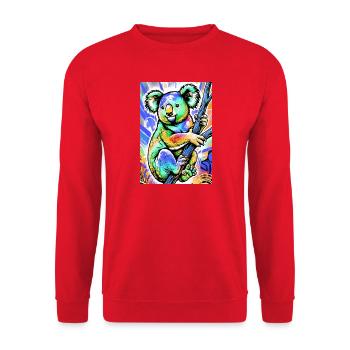 Koala - Sweat-shirt Unisexe - rouge - Devant - Alina (178cm) & Michal (187cm)
